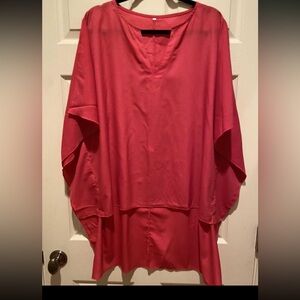 Elegant Pink hi low blouse